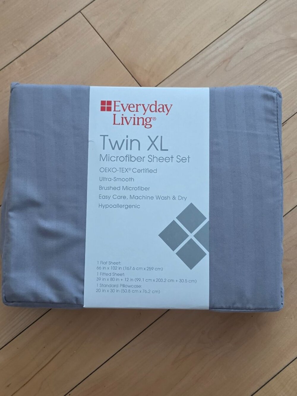Everyday Living Twin XL Microfiber Sheet Set Frost Gray